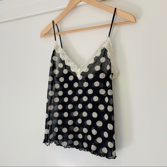 Mary Green Tops - MARY GREEN 100% Silk Polka Dot Tank